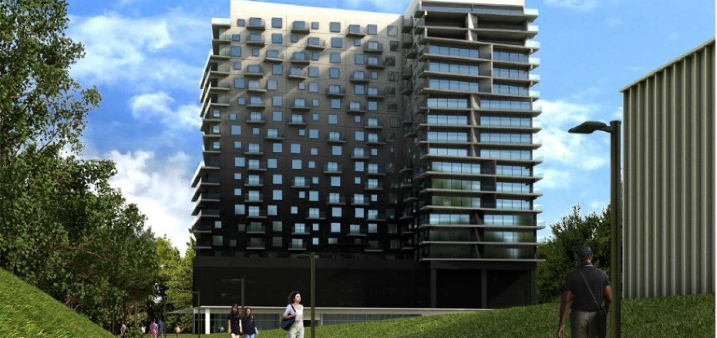 Highrise apartment, retail building pitched for Bankhead Urbanize